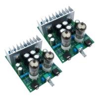 ราคา 2X HIFI 6J1 Tube Amplifier Headphones Amplifiers LM1875T Power Amplifier Board 30W Preamp Bile Buffer DIY Kits (12653706915)