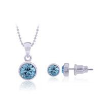 ราคา S0169 263B สร้อยคอต่างหูแฟชั่น 12VICTORYเครื่องประดับผู้หญิง ประดับคริสตัลนำเข้าจากประเทศออสเตรีย (959646376)