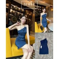 ราคา MABEL เดรสสีกรมออกงานสวยหรู (20891448077)