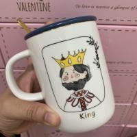 ราคา แก้วเซรามิก แก้วเซรามิก แก้วฝาปิด แก้วคู่ พร้อมช้อน ของขวัญ แก้วเซรามิกแท้ แก้วเจ้าหญิงเจ้าชาย 1 ชุด ได้ 2 แก้ว (12591136569)