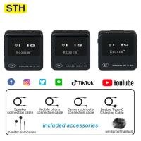 ราคา SanThaiH Wireless Lavalier Microphone ไมโครโฟนไร้สายแบบหนีบเสื้อ ไลฟ์สดไมค์ไร้สายไมโครโฟนสัมภาษณ์ ไมค์อัดเสียง ไมค์ไลฟ์สด ไมค์โครโฟน ไมค์หนีบ (16202766588)