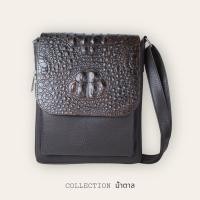ราคา กระเป๋าสะพายข้างจระเข้ ลายปุ่มจระเข้ กระเป๋าสะพายข้างชาย งานไทย (20445557083)