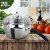 ราคา หม้อด้ามจับสแตนเลส หม้อโจ๊ก 20ซม รุ่น Boiling pot pan stainless steel 05h June (6773274892)