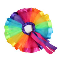 ราคา ชุดยูนิคอร์น กระโปรงสีรุ้ง tutu Childrens Rainbow Skirt (15555530247)