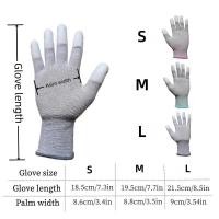 ราคา ถุงมือเซฟตี้ ESD 10คู่พร้อมปลายนิ้วเคลือบสำหรับการบำรุงรักษาอุปกรณ์อิเล็กทรอนิกส์ (21170379063)