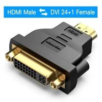 ราคา Vention DVI เป็นหัวแปลงสัญญาณ HDMI แบบ Bi Directional DVI D 24 1ตัวผู้ไปยัง HDMI ตัวเมียสายเชื่อมต่อสำหรับโปรเจคเตอร์ HDMI เป็น DVI D (21170252569)