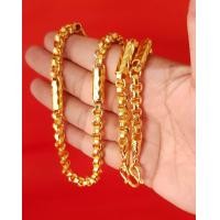 ราคา สร้อยคอหุ้มทอง ไม่ลอกไม่ดำ ลายทาโร่คั่นปล้อง น้ำหนัก10บาท ยาว24นิ้ว สร้อยคอทองปลอม เหมือนจริงที่สุด สร้อยคอทอง ทองโคลนนิ่ง (479842096)