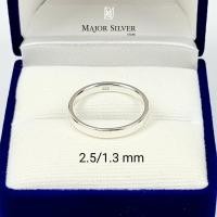 ราคา แหวนแบน กว้าง 3 ขนาด เงินแท้ 925 แหวนเรียบ เกลี้ยงๆ ใส่ได้ทั้ง ชาย หญิง แหวนเงินแท้100 Major Silver (4588672186)