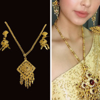 ราคา สร้อยคอ ต่างหู เจ้าสาว เพชรซีกสีชา งานไทยแท้ (15106861107)