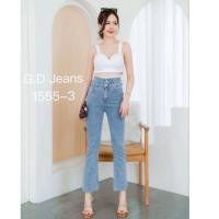 ราคา กางเกงยีนส์ผู้หญิงGD1555 3ทรงขาม้าผ้ายืดสีซีดสโน (20003611875)