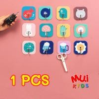ราคา muikids 2 ชิ้น C HOOK ตะขอติดผนังลายการ์ตูน ลายน่ารัก minimal ที่แขวนติดผนัง (5573454796)