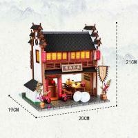 ราคา DIY Dollhouse Creative สไตล์จีนบ้านไม้ประกอบ Street View โรงละคร DIY เครื่องประดับอาหารและ Play รุ่น Toys (19924438520)