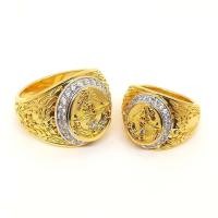 ราคา JewelStreet แหวนเงินแท้925 เคลือบทองแท้ทอง18k ฝังเพชร แหวนทหารอากาศ ฝังเพชร (7600780655)