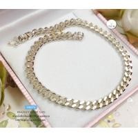 ราคา สร้อยข้อมือเงินแท้92 5 ลายเลสแบน มี 3 ขนาดให้เลือกค่ะ ยาว 6 8 2 นิ้ว สร้อยงานไทย (10063626345)