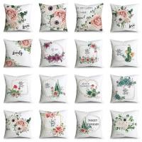 ราคา Floral Refreshing Design Cushion Cover Pillow Case Sofa Pillow Cover 45 cm x 45 cm (7429815021)