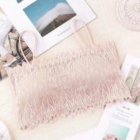 ราคา ส่งเร็วพิเศษ Chalangna สายเดี่ยวลูกไม้ บราลูกไม้ สายปรับไม่ได้ ยืดหยุ่นได้ตามสรีระ ฟองน้ำในตัว สามารถถอดได้ เกาะอกลูกไม้ สายเดี่ยว (10280248258)