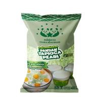 ราคา สาคูใบเตย สาคูเม็ดเล็กสีเขียว ตราหมีคู่ดาว 400กรัม (18903283489)