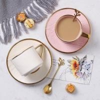 ราคา ชุดแก้วกาแฟพร้อมจานรอง แก้วกาแฟ แก้วชา แก้วเซรามิก มี4สีให้เลือก สีฟ้า สีส้ม สีเหลือง สีขาว (18653335530)