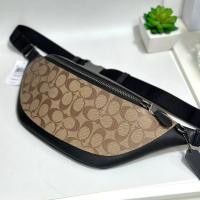 ราคา แท้100 COACH WARREN BELT BAG IN SIGNATURE CANVAS COACH F78777 คาดอกชาย Cเทาดำ (21159366225)