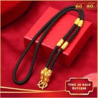 ราคา สร้อยคอห้อยพระ สร้อยคอเชือกร่ม คั่นทอง ยาว 20 26นิ้ว สร้อยพระ เชือกร่ม ทองเคลือบแก้ว สร้อยคอผู้ชาย สร้อยคอ (17447901117)