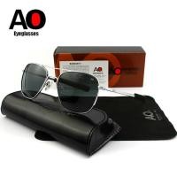 ราคา AO Aviation แว่นตากันแดดผู้ชายพร้อมกล่องเดิมกรณีทำความสะอาดผ้า R ขับรถแว่นตากันแดด American Optical Gafas De Sol Hombre (19289561618)