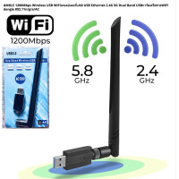 ราคา 1200Mbps Wireless USB Wifi Adapter 600Mbpsค่าUSB LAN Ethernet 2 4G 5 8G Dual Bandการ์ดเครือข่ายUSB Wifi Dongle Blue (4250282939)