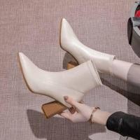 ราคา ZAZA รองเท้าบูทมาร์ตินสำหรับผู้หญิงรองเท้าบูทแฟชั่นสไตล์เกาหลีส้นสูง Kasut Perempuan สไตล์เกาหลี (20292731822)