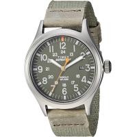 ราคา Timex Mens TW4B14200 Expedition Scout 40 Black Leather Nylon Strap Watch Green Titanium (20686489845)