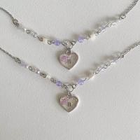 ราคา สร้อยคอโทนสีม่วงประดับลูกปัดหิน ลูกปัดคริสตัล (19786807190)