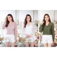 ราคา Forget Me Not เสื้อครอปลูกไม้คอวี แขนยาว เนื้อผ้าลูกไม้ฝรั่งเศส เนื้อผ้าลูกไม้นำเข้าค่ะ (2346138207)