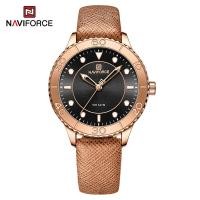 ราคา NAVIFORCE นาฬิกาผู้หญิงหนังแท้รุ่นนาฬิกาข้อมือตาข่ายสีโรสโกลด์หรูแบรนด์เสื้อลำลองแบบเรียบง่ายย้อนยุคสร้อยข้อมือสแตนเลสลายดอกไม้ 5020 (14275074847)