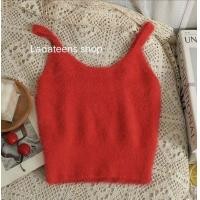 ราคา Ladateens shop M2009 เสื้อครอป สายเดี่ยว ฟรุ้งฟริ้ง ผ้าขนมิ้ง ขนฟู ผ้าวิ๊ง เซกซี่ พร้อมส่ง (17269162193)