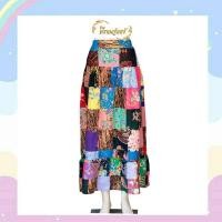 ราคา กระโปรงเอวยางยืดต่อสะโพก ตัดต่อผ้าปาเต๊ะ กระโปรงผ้าปาเต๊ะแนววินเทจ (12660084418)