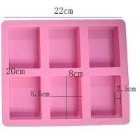 ราคา แม่พิมพ์สบู่ ซิลิโคน แม่พิมพ์สบู่ รูปสี่เหลี่ยมผืนผ้า ทรงรี 6 ช่อง 100 กรัม 1ช่อง 8 5 5 2 5 CM ใช้ทำ ขนม ทำสบู่ก้อน บล็อก ซิลิโคน ทนความร้อน (20224306143)