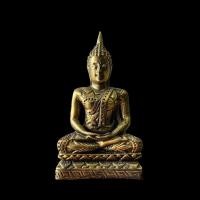 ราคา พระพุทธรูป ปางสมาธิ ปางตรัสรู้ Buddha statue ลายแกะสลักศิลปะทิเบต มี 5 สีให้เลือก พระหน้าตัก 3 5 นิ้ว (14421557193)