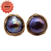 ราคา ต่างหูไข่มุกดำทำมือไข่มุกน้ำจืดธรรมชาติบาร็อคต่างหูเม็ดกลมแฟชั่นสีทองผู้หญิง (19509655559)