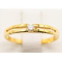 ราคา Happy Jewelry แหวนเพชรของแท้ ME530 แหวนเพชรเม็ดเดี่ยวก้านคู่ ทองแท้ 9k 37 5 ขายได้ จำนำได้ ทอง9k 1 3g เพชร 6 ตัง ME530 (8992259353)