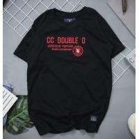 ราคา เสื้อยืดแขนสั้นงานปัก งานป้าย CC OO No 44 สีดำ S M L XL ใส่ได้ทั้งชายและหญิง (12563892886)
