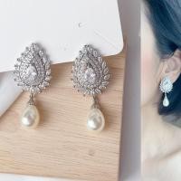 ราคา หนีบ เจาะ ต่างหูแนวยาว เพชร cz ใส่ออกงาน ต่างหูออกงาน ต่างหูชุดราตรี เจ้าสาว ชุดไทย (20329514033)