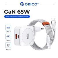 ราคา ORICO 65W เครื่องชาร์จที่ชาร์จโทรศัพท์มือถือที่ชาร์จไฟรวดเร็ว USB PD ที่ชาร์จแบบชาร์จเร็วชนิด C สำหรับโทรศัพท์ OR 65AC (21004254850)