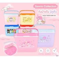 ราคา ถังน้ำแข็ง กระติกน้ำแข็ง 4 ลิตร ลิขสิทธิ์แท้ มีช่องวางแก้วน้ำ 2ช่อง กระติกน้ำ ak กระติก sanrio (18715215928)