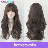 ราคา วิกผมเอกลักษณ์สำหรับผมมนุษย์ผู้หญิงธรรมชาติ Fluffy Full วิกผมขนสัตว์หยิกสูงอุณหภูมิสังเคราะห์ผ้าไหมผมยาวลอนวิกผม (8410140991)