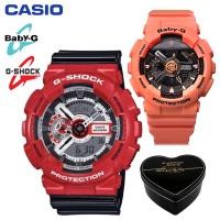 ราคา G Shock Baby G GA110 BA111 ชายและหญิงคู่กีฬานาฬิกากันน้ำและกันกระแทกเวลาโลกนำหน้าจอแสดงผลคู่ 4 ปีรับประกันสากล BA 111 4A2 GA 110RD 4A (19631153853)
