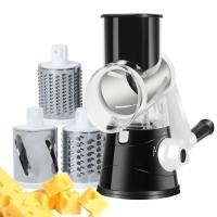 ราคา Rotary Cheese Grater 3 in 1 Grater Slicer for Effortless Shredding Vegetables Vegetables Cutters for Cheese Carrots Potatoes Nuts Cucumbers Zucchini capable (20912589237)