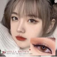 ราคา COD คอนแทคเลนส์พริตตี้ดอล Pretty doll Contact Lens รุ่น Shilla ค่าสายตา ปกติ สี Gray brown 0 00 6 00 (7753405770)