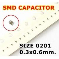 ราคา 100ตัว 0201 1uf 0 1uf SMD Capacitor ขนาด0 3x0 6mm (8854591515)