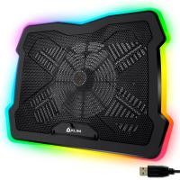 ราคา KLIM Ultimate RGB Laptop Cooling Pad with LED Rim Gaming Laptop Cooler USB Powered Fan Very Stable and Silent Laptop Stand Compatible up to 17 for PC Mac PS5 PS4 Xbox One New 2022 (15265444633)
