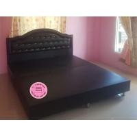 ราคา เตียงนอน6ฟุต เตียงดีไซน์สวยหรูดูดีคุณภาพดีแข็งแรง สินค้าใหม่สวยตรงปก (16393438495)