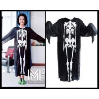 ราคา 1 ตัว ผู้ใหญ่ ยาว 120 ซ ม เสื้อคลุมลายโครงกระดูก เสื้อคลุมฮาโลวีน ผ้าคลุมฮาโลวีน สกรีนลาย โครงกระดูก ผ้าคลุม เสื้อคลุม halloween m24 (815758690)