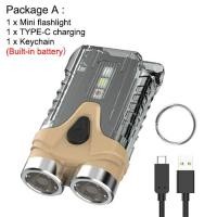 ราคา Asafee 200LM V326 mini keychain light 2 Samsung 351B 3 SMD portable ultra bright work light built in battery IP65 waterproof (19651242443)